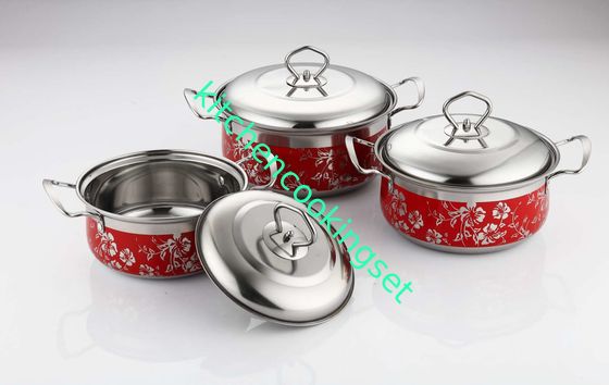 Коокваре нержавеющей стали окружающей среды дружелюбный устанавливает прочный красный бак с крышкой металла