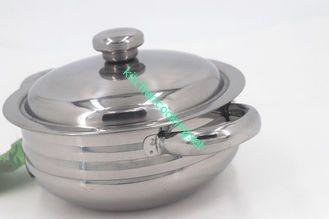 serviços não magnéticos de aço inoxidável do OEM do polonês do espelho dos grupos do Cookware 6pcs proporcionados