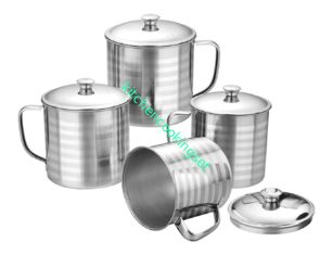 cor de aço inoxidável da prata da caneca 250ml para 12oz de acampamento exterior 14oz 16oz