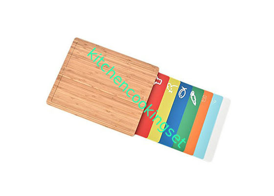 Placa de pão de bambu natural, placa de desbastamento de madeira ajustada com as esteiras funcionais do silicone