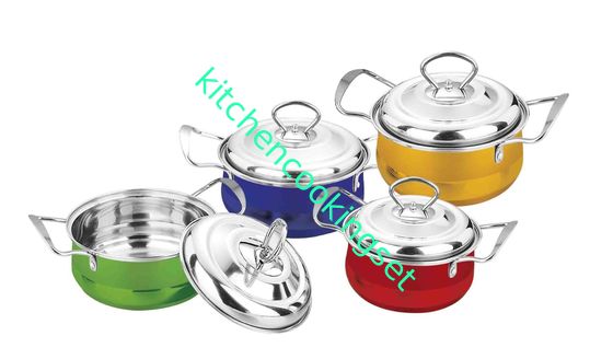 Το σύνολο δοχείων μαγειρέματος σχεδίου μόδας, καθρέφτης γυάλισε το σύνολο 6 8 PC SS Cookware