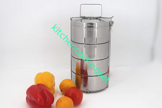 2 - 4 camadas de recipiente de alimento de aço inoxidável ECO da lancheira 14cm -16cm - amigável