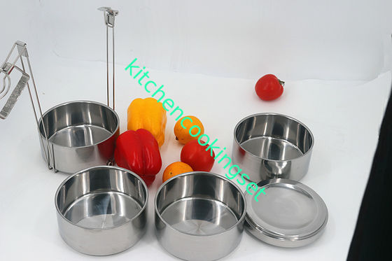2 - 4 camadas de recipiente de alimento de aço inoxidável ECO da lancheira 14cm -16cm - amigável