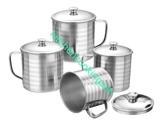 cor de aço inoxidável da prata da caneca 250ml para 12oz de acampamento exterior 14oz 16oz