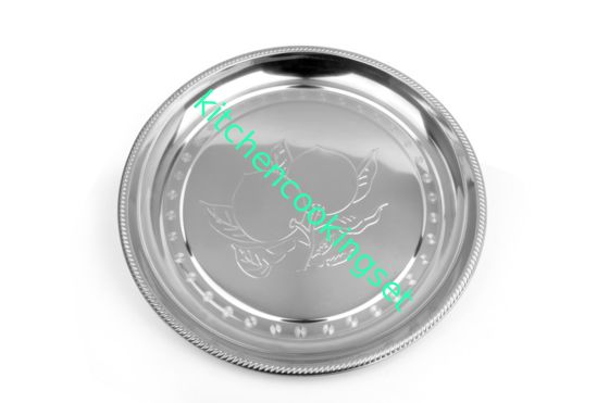 Grande espessura de aço inoxidável redonda 410 da bandeja 0.45mm # produto comestível duradouro