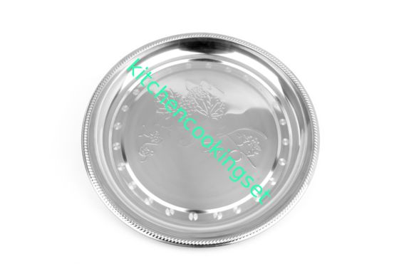 Grande espessura de aço inoxidável redonda 410 da bandeja 0.45mm # produto comestível duradouro