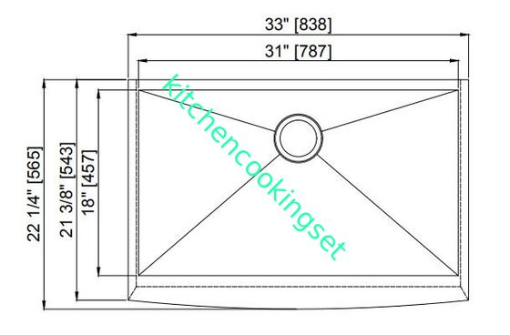 Η ορθογώνια κουζίνα ανοξείδωτου βυθίζει το εύκολο ύφος παλιού σχολείου καθαρισμού
