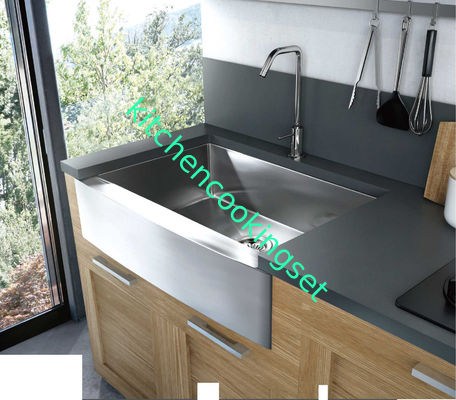 Superficie cepillada hecha a mano del mantenimiento fácil de 33 de la pulgada del acero inoxidable fregaderos de cocina