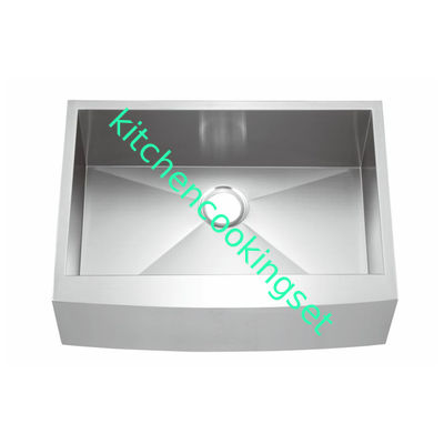 Nuevo fregadero inoxidable original del frente del delantal, fregadero pulido del estilo del delantal del hogar