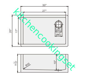 Soporte del top de los fregaderos de cocina del acero inoxidable/tipo cepillados de la instalación de Undermount