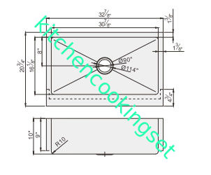 Zoll X der Satin-fertige Edelstahl-Spülbecken-einfacher Reinigungs-33 22 Zoll