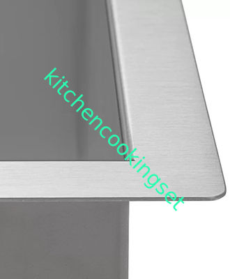 Brushed Surface Stainless Steel Apron Sink Double Bowl Type No Faucet