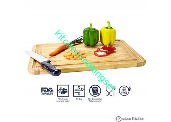Tamanho amigável 12" da placa de corte da carne de Eco grande material de bambu orgânico de X18 '' X0.8” 100%