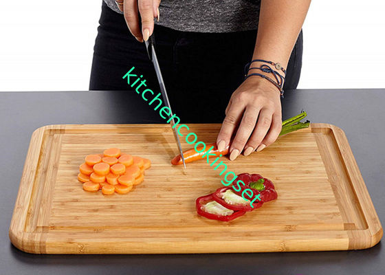 Tamanho amigável 12" da placa de corte da carne de Eco grande material de bambu orgânico de X18 '' X0.8” 100%