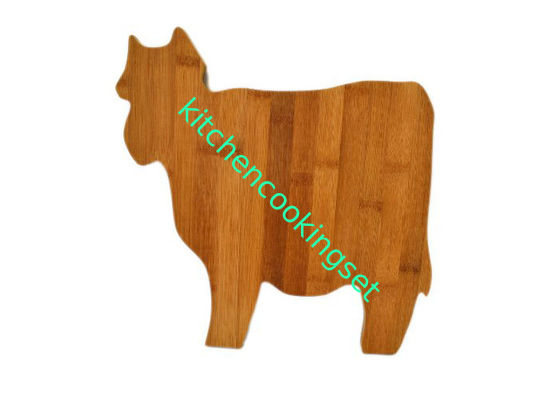 Animal de bambu feito sob encomenda da placa de corte dado forma com embalagem do envoltório do psiquiatra