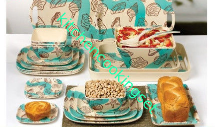 Niet - Breekbare het Dinerreeks van de Bamboevezel, Onverbrekelijke Bbq Vaatwerkreeks