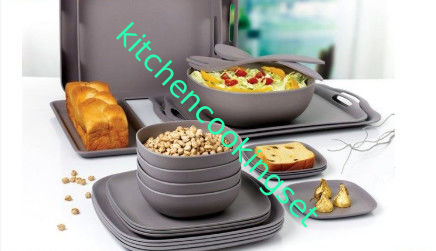 Het stevige Grijze Vaatwerk van het Kleuren Opnieuw te gebruiken Bamboe, Bamboe Beschikbaar Vaatwerk