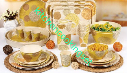 실내 옥외 BBQ 야영을 위해 놓이는 열저항 대나무 식기류