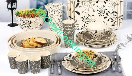Ελεύθερο επαναχρησιμοποιήσιμο Dinnerware μπαμπού φορμαλδεΰδης ανθεκτικό μη - εύθραυστο αντι Batiria