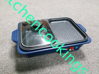 2 em 1 máquina da grade do BBQ, grade elétrica sem fumaça do assado exterior