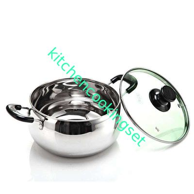 鍋を調理する高い磨くステンレス鋼は鍋を調理する終了するssを映します