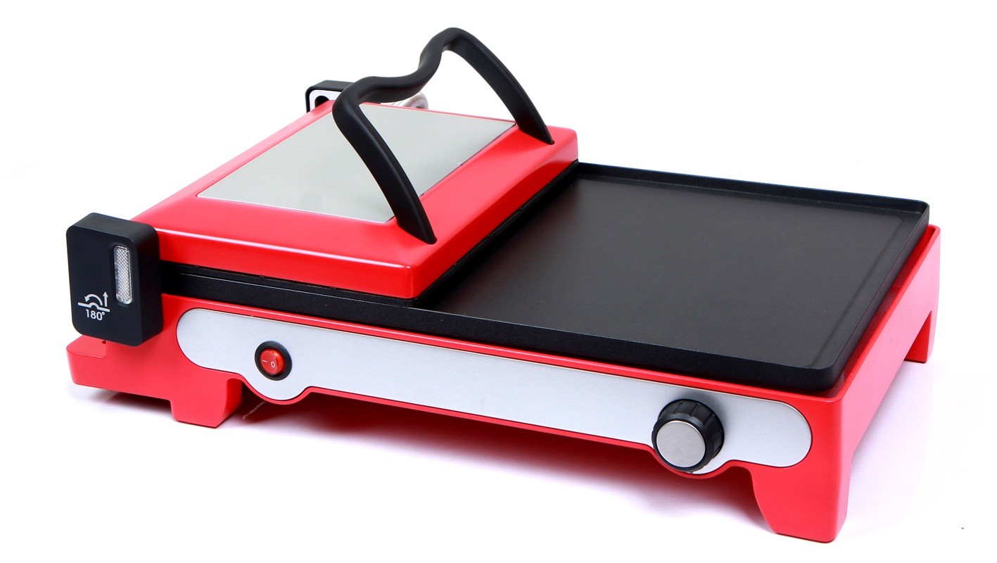 3 In 1 Household Electric Grill With 180 Degree Turning Grill Lid ...