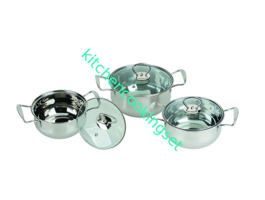 Cucina dell'acciaio inossidabile che cucina spessore dell'insieme 0.5mm con superficie lucidata specchio